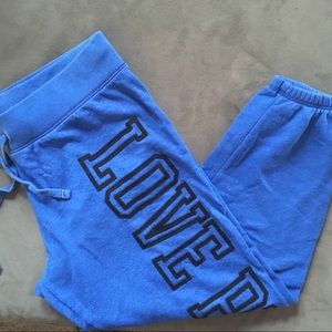 Victoria Secret PINK crop sweatpants. Size Large